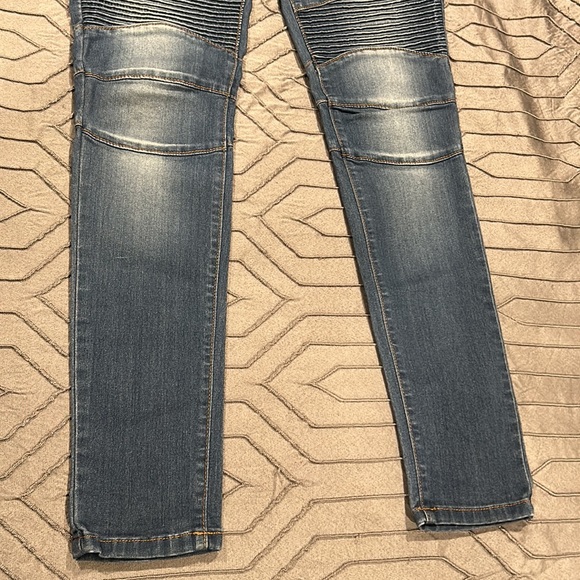 Women’s Vibrant MIU Skinny Moto Jeans Denim Blue Size 5 - Picture 4 of 7